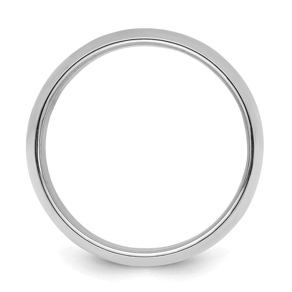 Sterlingsilber Rhodiniert 9mm Halb-round Ring