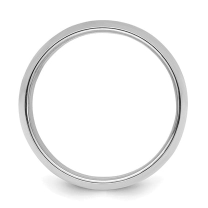 Sterlingsilber Rhodiniert 9mm Halb-round Ring