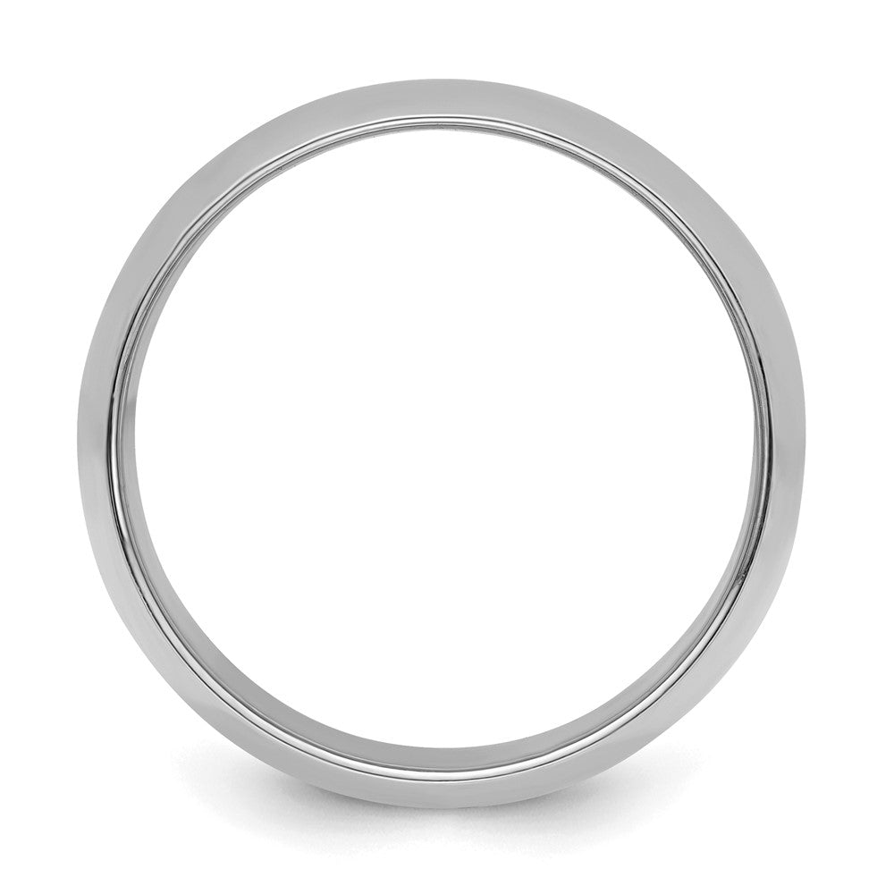 Sterlingsilber Rhodiniert 10mm Halb-round Ring