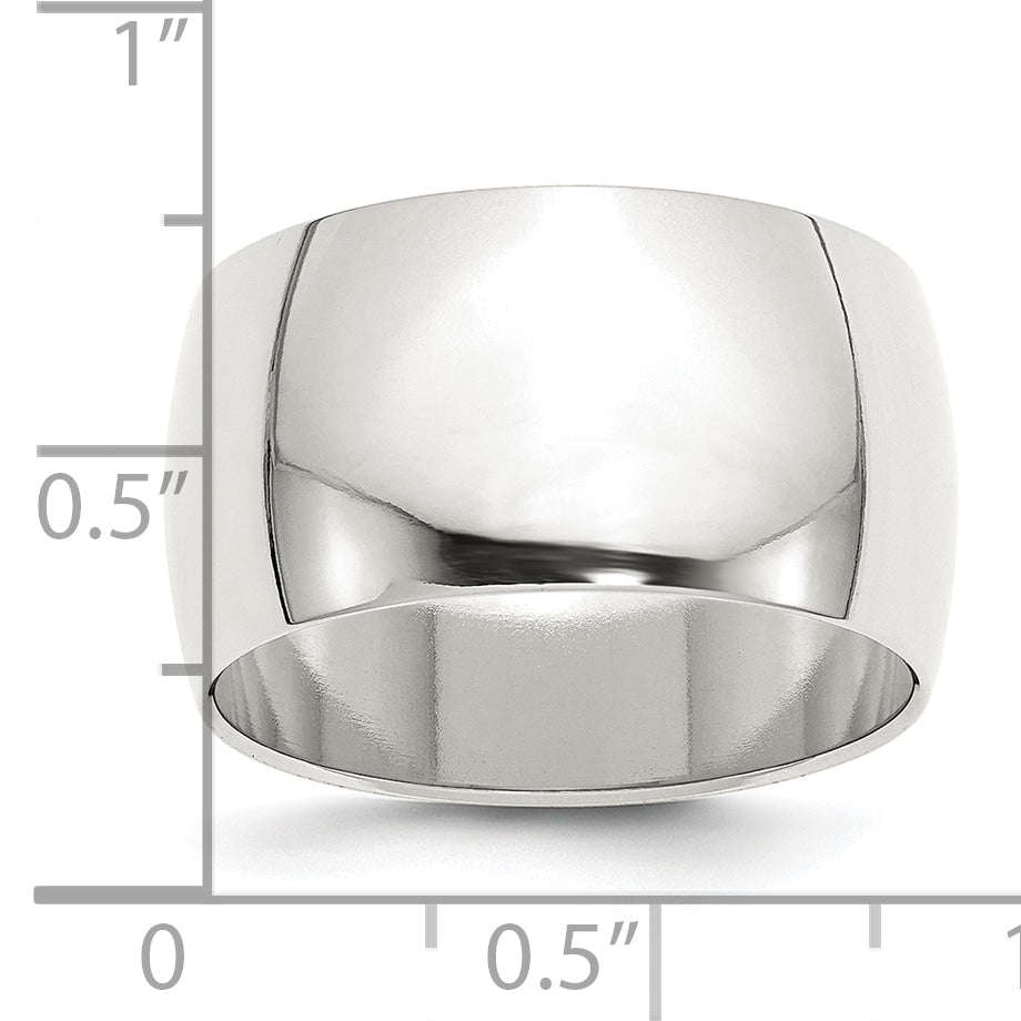 Sterlingsilber 12mm Halb Rund Größe 4 Ring