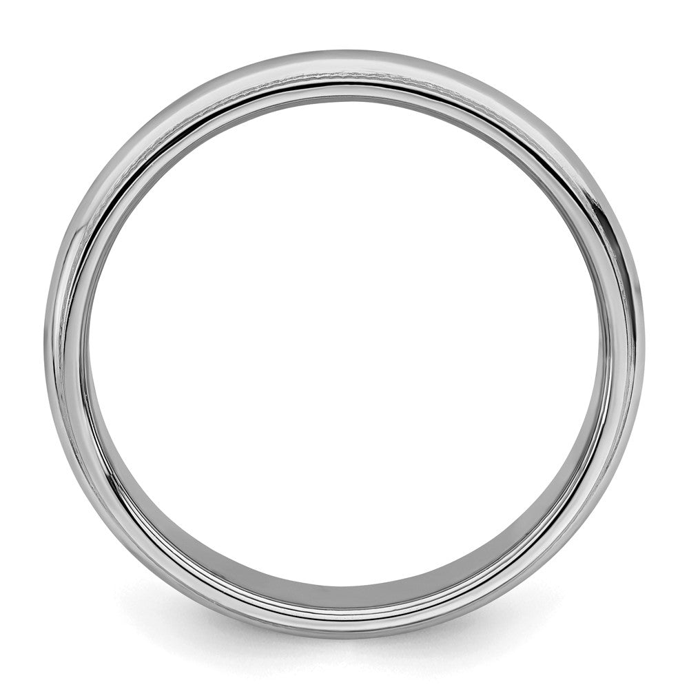 Sterlingsilber Rhodiniert 4mm Halb Rund Milgrain Ring