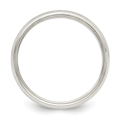 Sterlingsilber 5mm Halb Rund Milgrain Größe 4 Ring