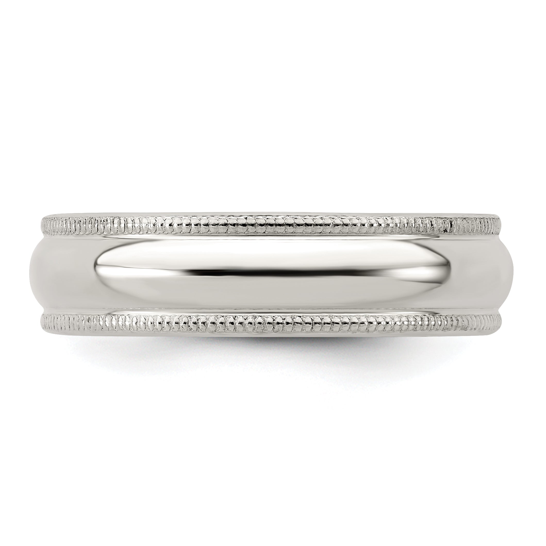 Sterlingsilber 5mm Halb Rund Milgrain Größe 4 Ring