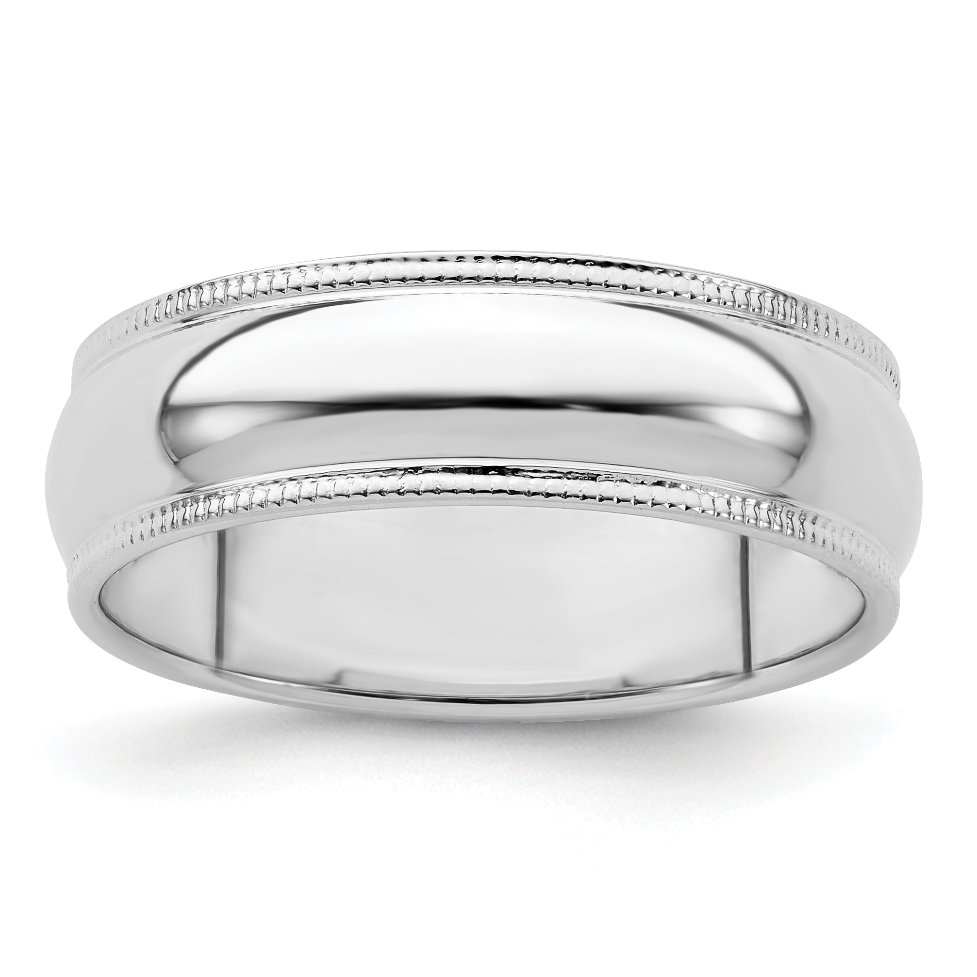 Sterlingsilber 6mm Halb Rund Milgrain Größe 4 Ring