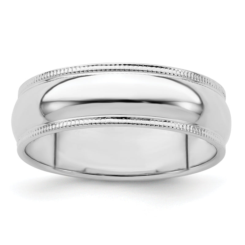 Sterlingsilber 6mm Halb Rund Milgrain Größe 4 Ring