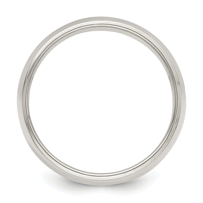 Sterlingsilber 7mm Halb Rund Milgrain Größe 4 Ring