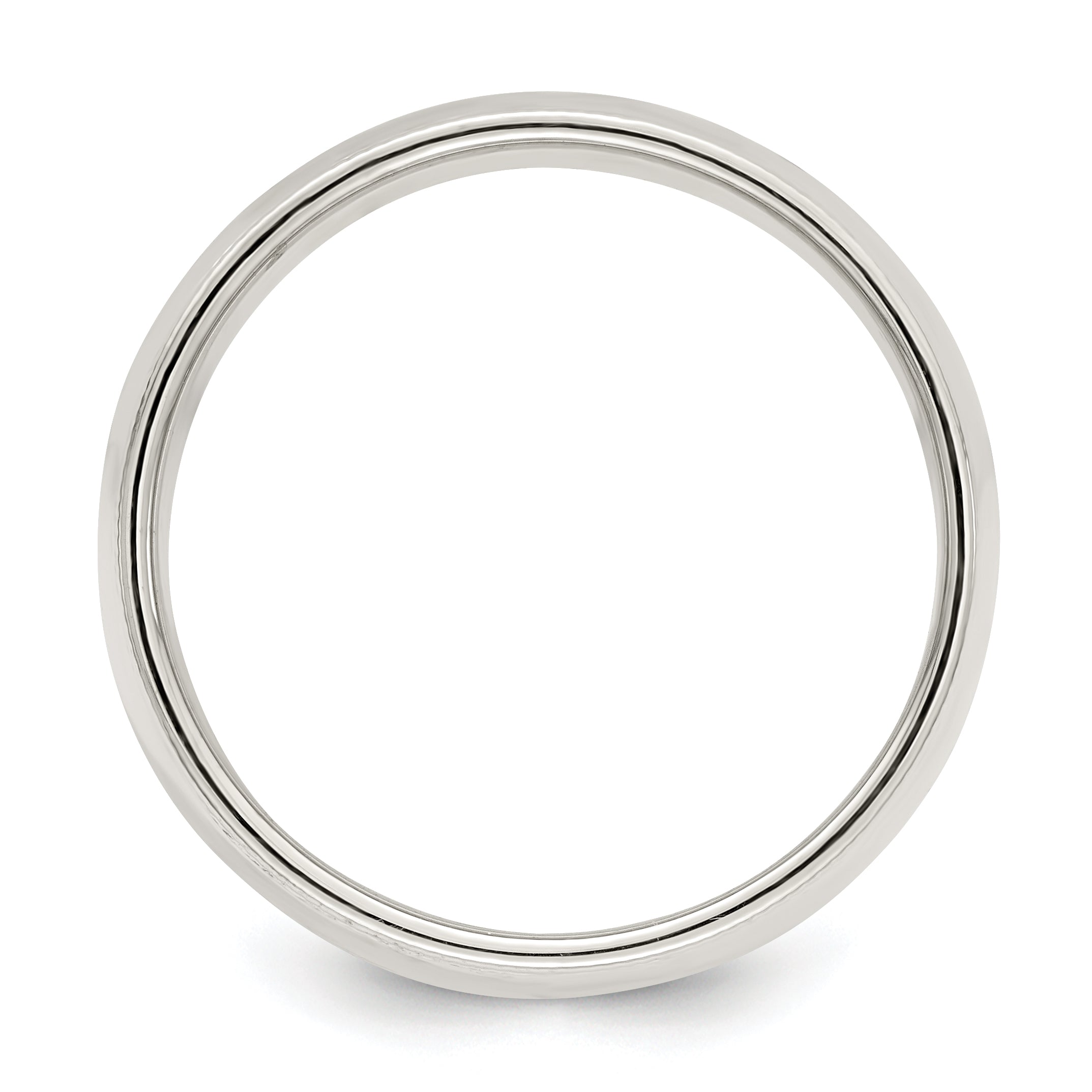Sterlingsilber 8mm Halb Rund Milgrain Größe 4 Ring