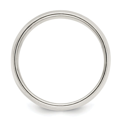Sterlingsilber 8mm Halb Rund Milgrain Größe 4 Ring