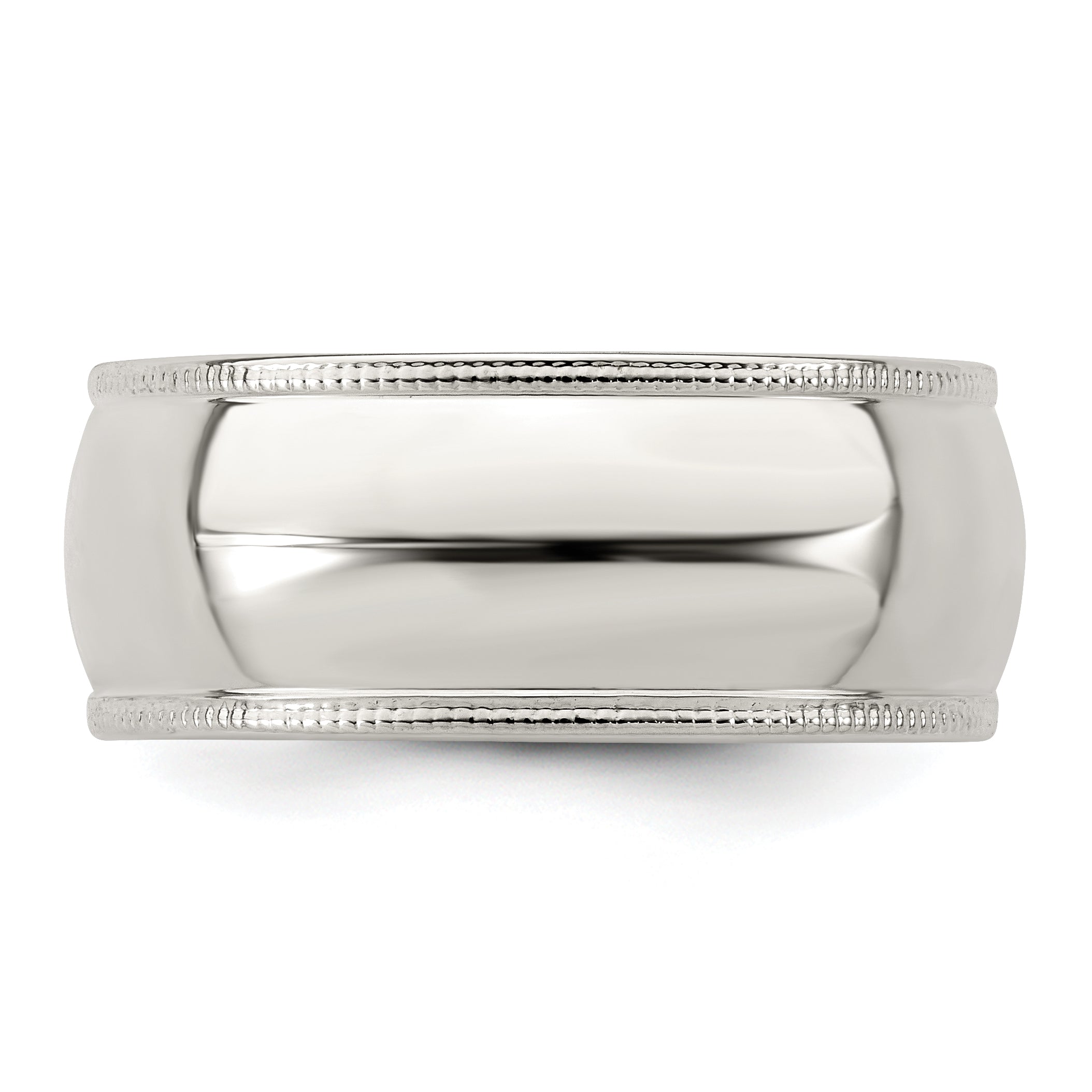Sterlingsilber 8mm Halb Rund Milgrain Größe 4 Ring