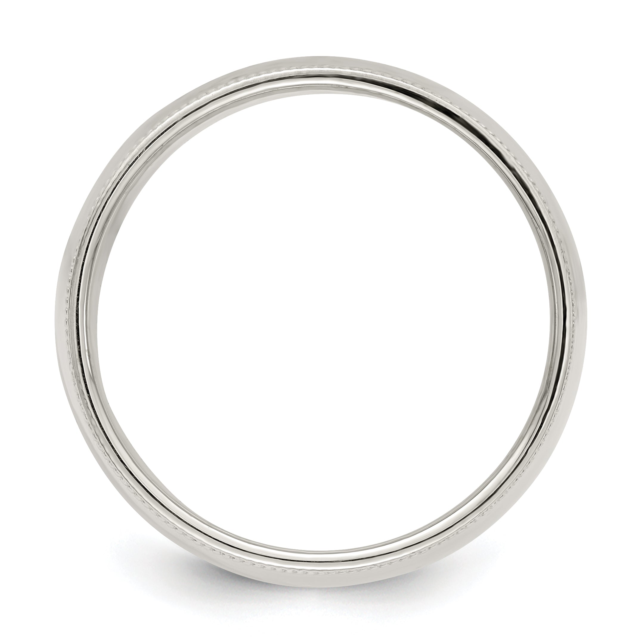 Sterlingsilber 9mm Halb Rund Milgrain Größe 4 Ring