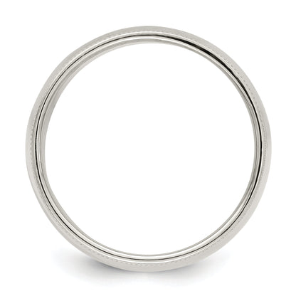 Sterlingsilber 9mm Halb Rund Milgrain Größe 4 Ring