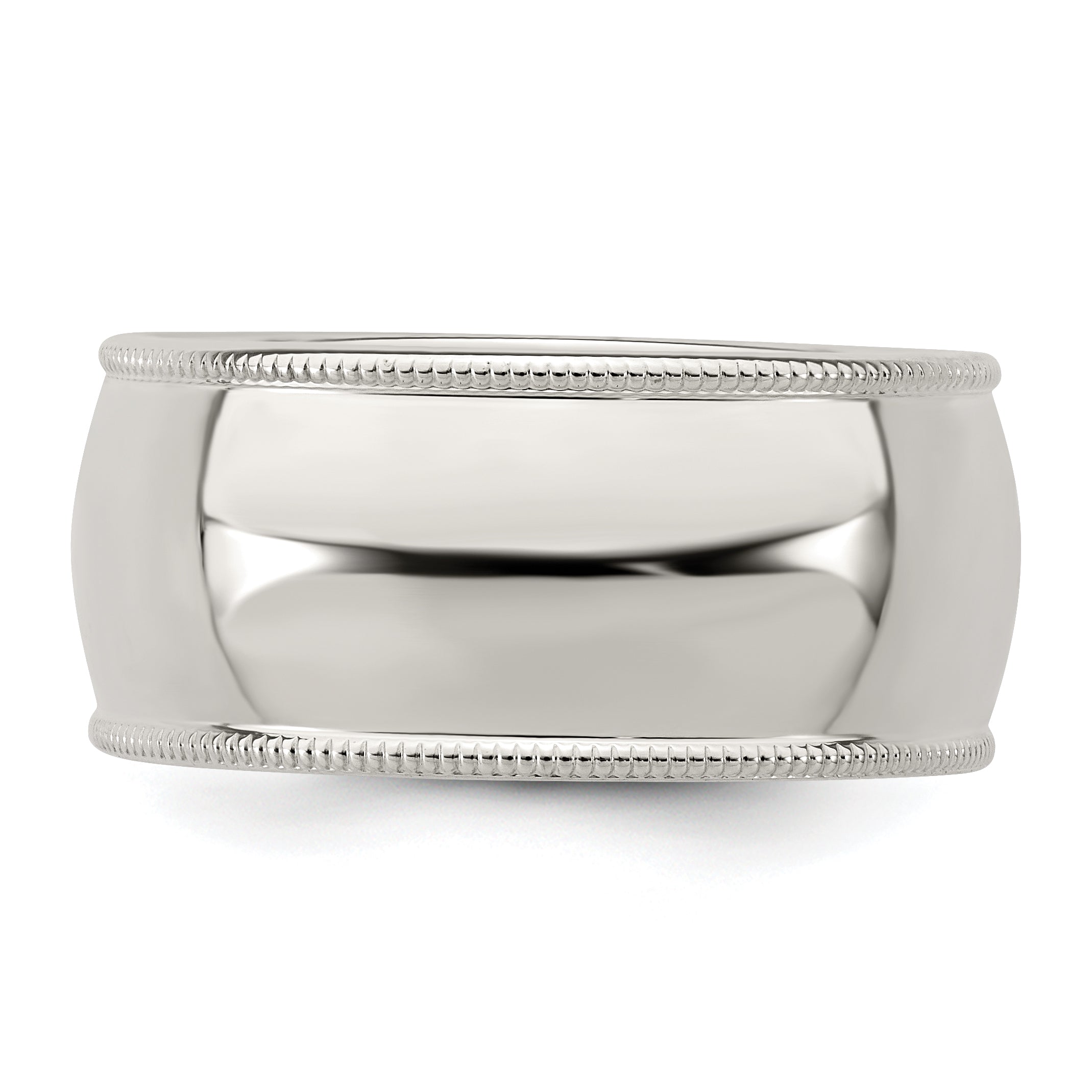 Sterlingsilber 9mm Halb Rund Milgrain Größe 4 Ring