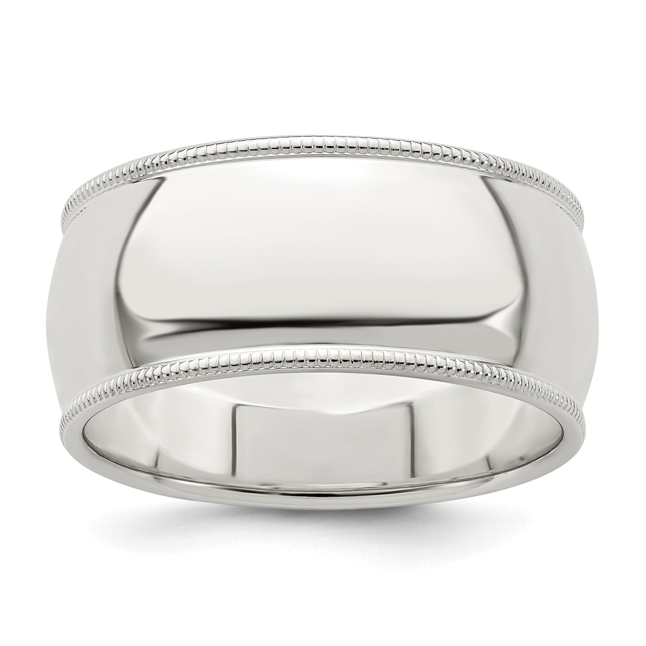 Sterlingsilber 9mm Halb Rund Milgrain Größe 4 Ring