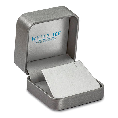 White Ice Diamant-Ohrhänger mit Steckverschluss aus rhodiniertem Sterlingsilber mit Goldauflage