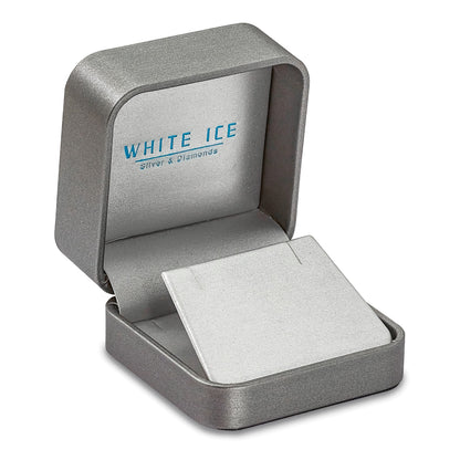 Rhodinierte Ohrhänger aus Sterlingsilber mit gedrehtem Design und Diamanten