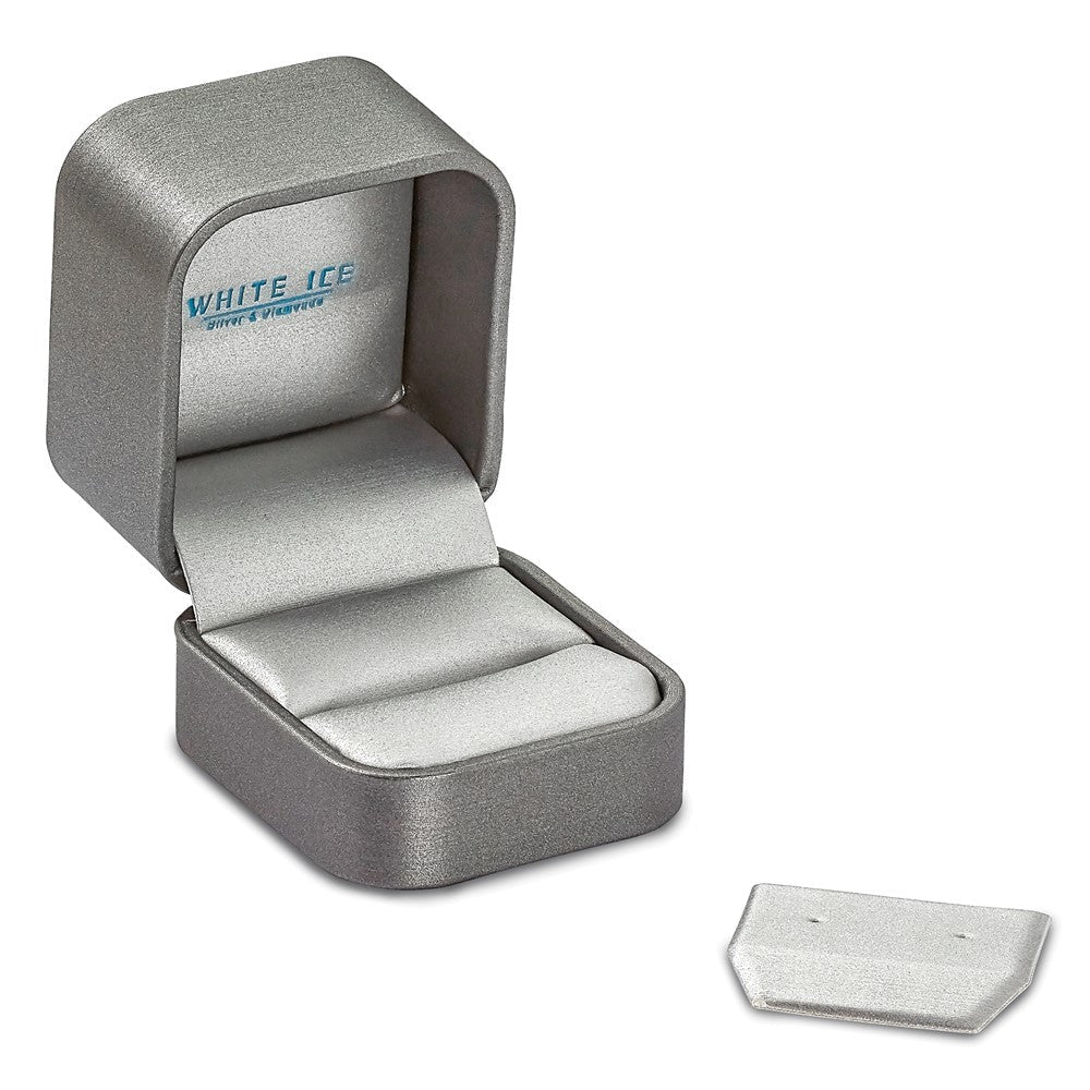 Sterlingsilber Weiß Eis Rhodiniert Chanel-set Diamant Ring