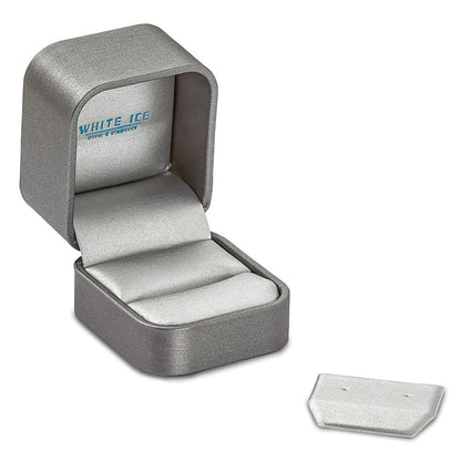 Sterlingsilber Weiß Eis Rhodiniert Chanel-set Diamant Ring