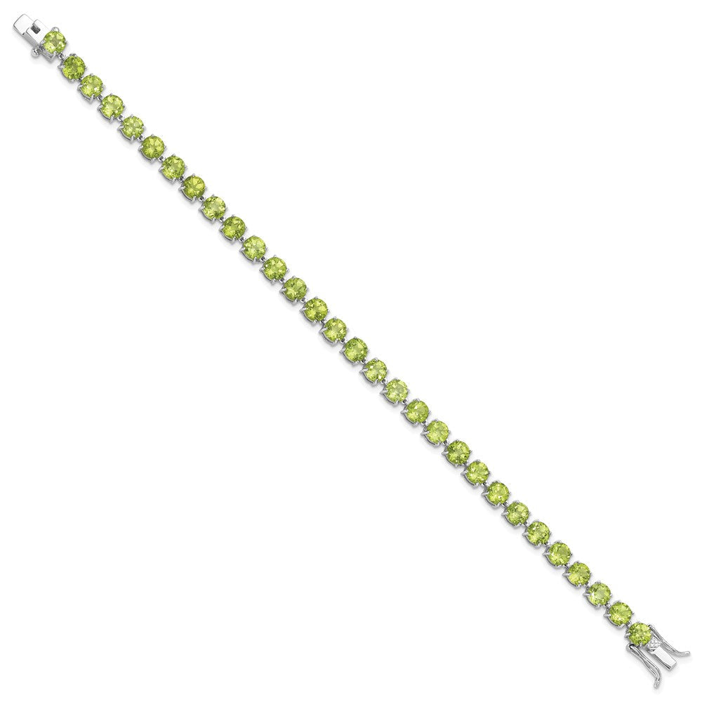 Sterlingsilber Rhodiniert 5mm 16.74pe Peridot Armband