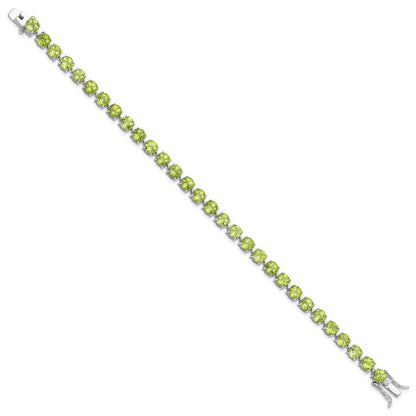 Sterlingsilber Rhodiniert 5mm 16.74pe Peridot Armband