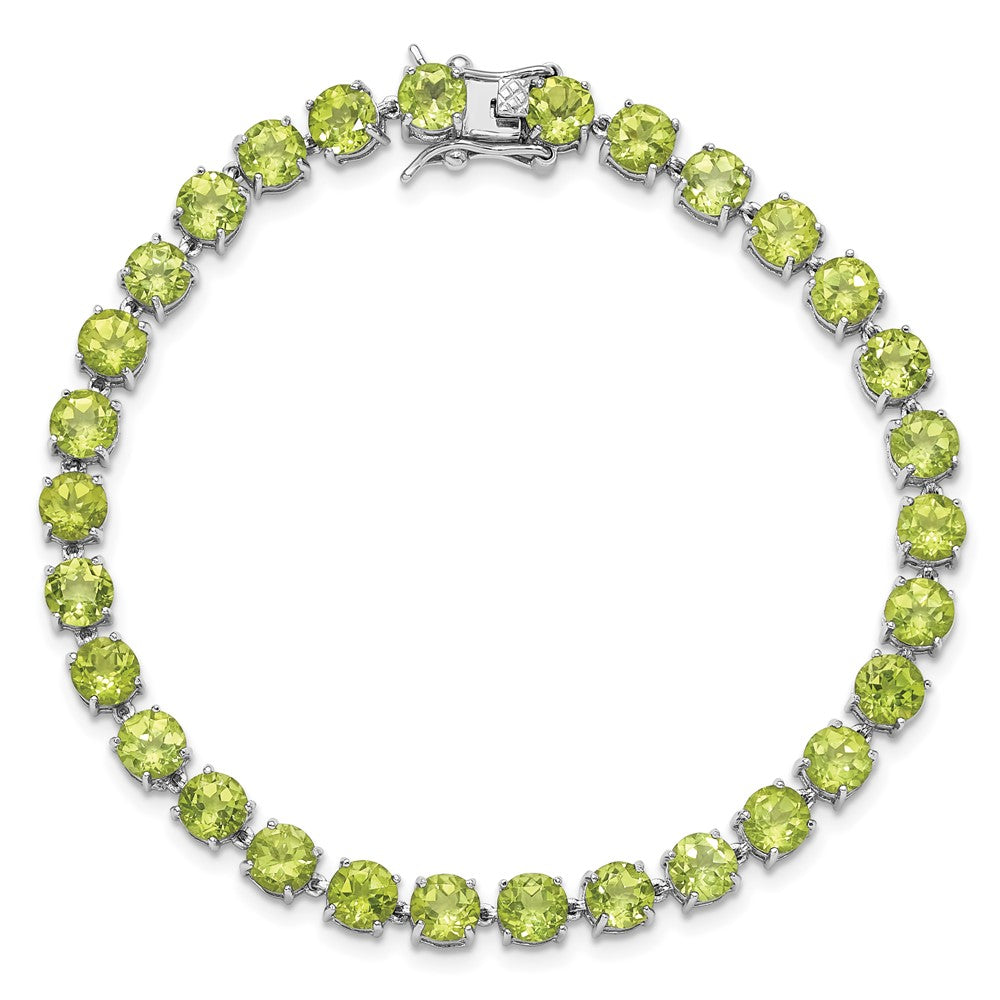 Sterlingsilber Rhodiniert 5mm 16.74pe Peridot Armband