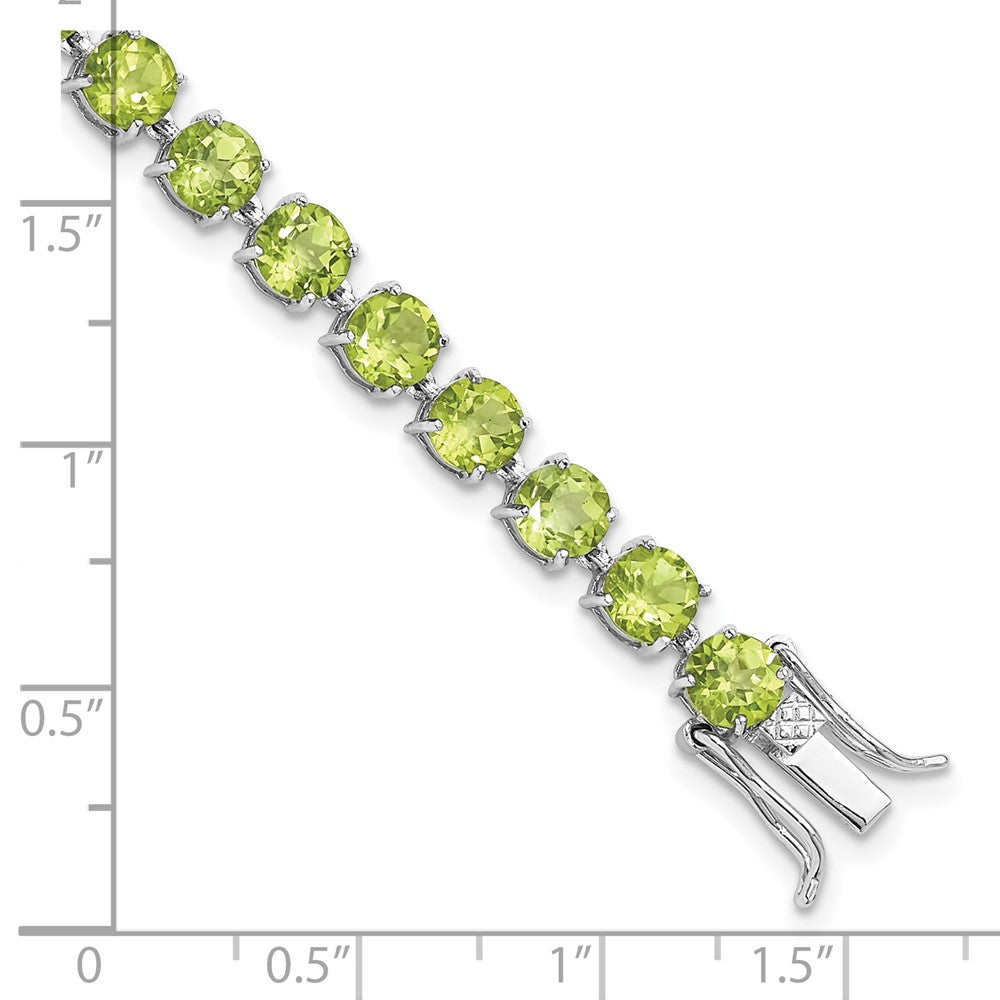 Sterlingsilber Rhodiniert 5mm 16.74pe Peridot Armband