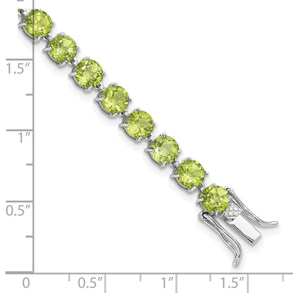 Sterlingsilber Rhodiniert 5mm 16.74pe Peridot Armband