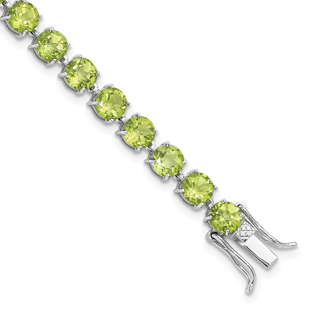 Sterlingsilber Rhodiniert 5mm 16.74pe Peridot Armband