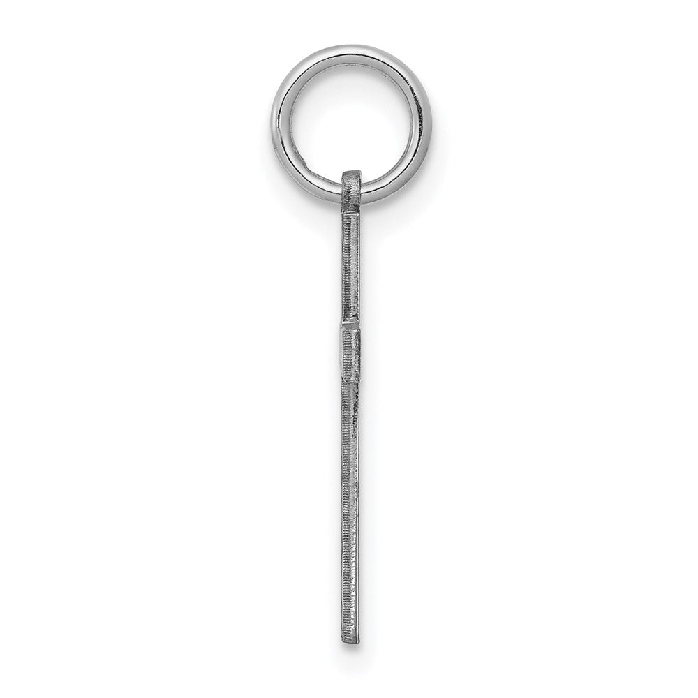 Sterlingsilber Rhodiniert Lasergraviert Kreuz Charm