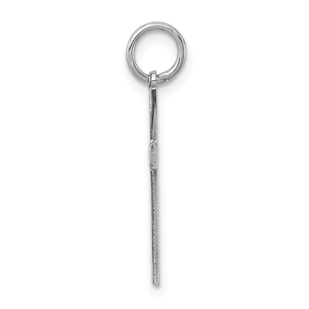 Sterlingsilber Rhodiniert Lasergraviert Kreuz Charm