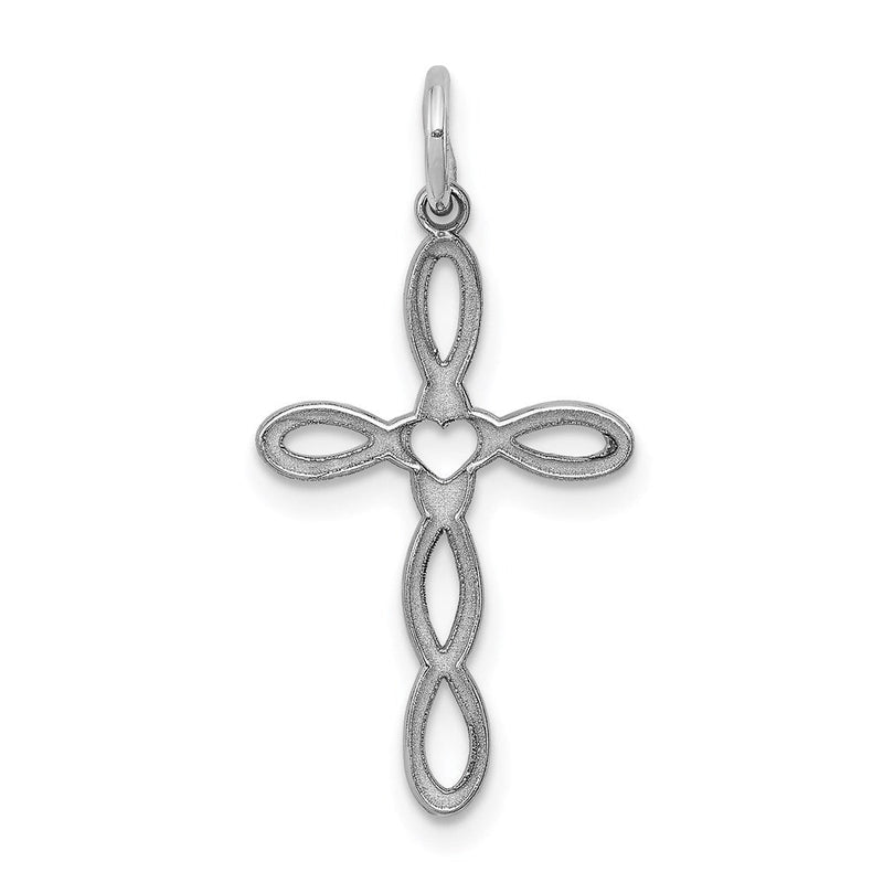 Sterlingsilber Rhodiniert Lasergraviert Kreuz Anhänger