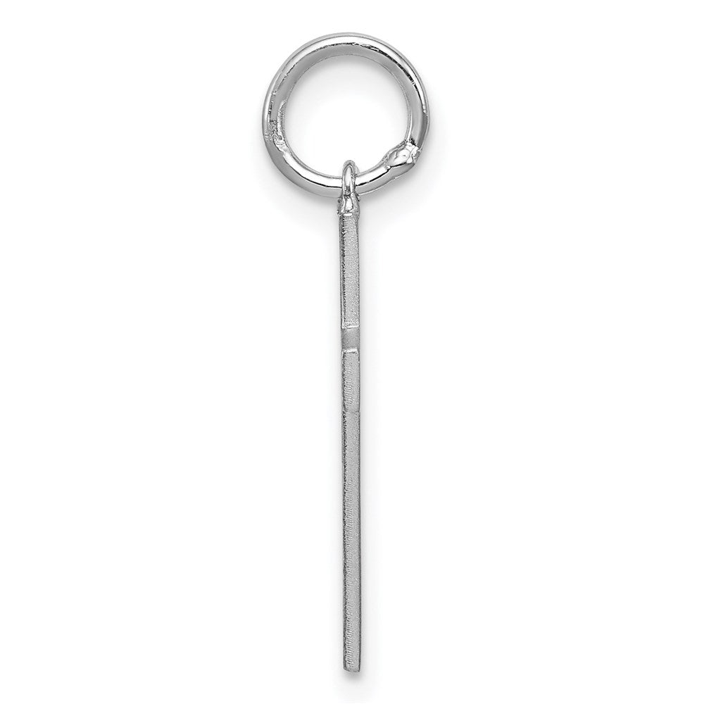 Sterlingsilber Rhodiniert Lasergraviert Kreuz Charm