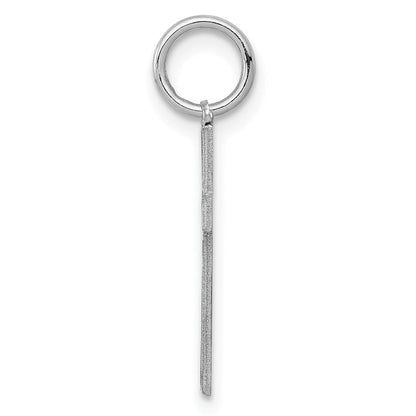 Sterlingsilber Rhodiniert Lasergraviert Kreuz Charm