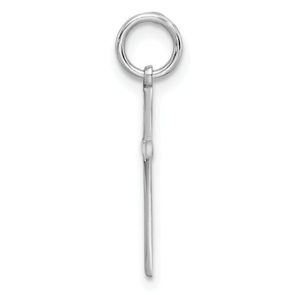 Sterlingsilber Rhodiniert Lasergraviert Kreuz Charm