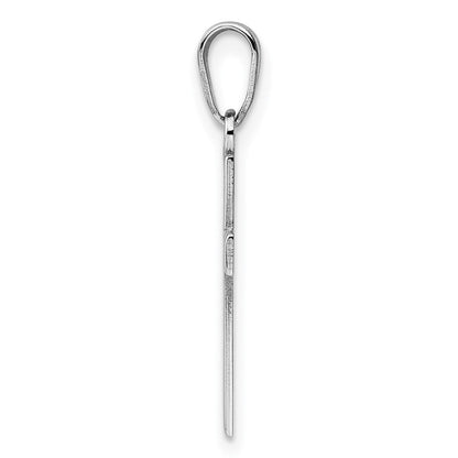 Sterlingsilber Rhodiniert Rosa Emailliert Herz Kreuz Charm