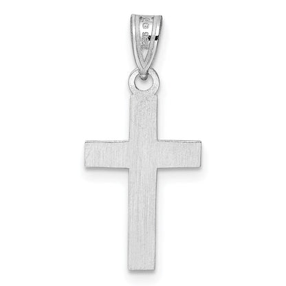 Sterlingsilber Rhodiniert Schwarz Emailliert Kreuz Charm