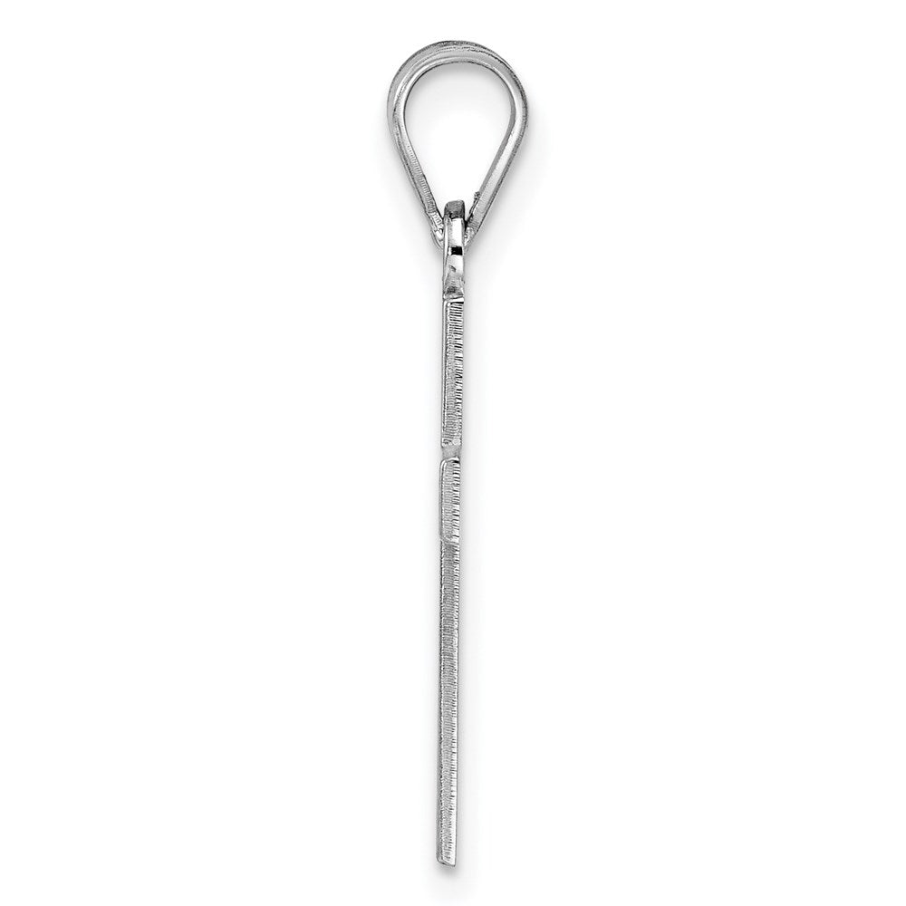 Sterlingsilber Rhodiniert Blau Emailliert Kreuz Hatch Charm