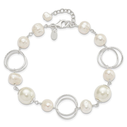 8.5 Zoll Sterlingsilber Fw Zuchtperle 8.5 Zoll Armband