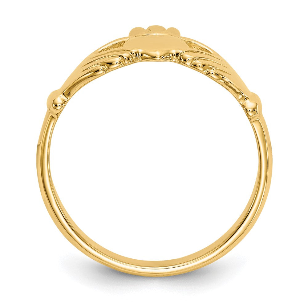 14K Gelbgold Poliert Claddagh-Ring