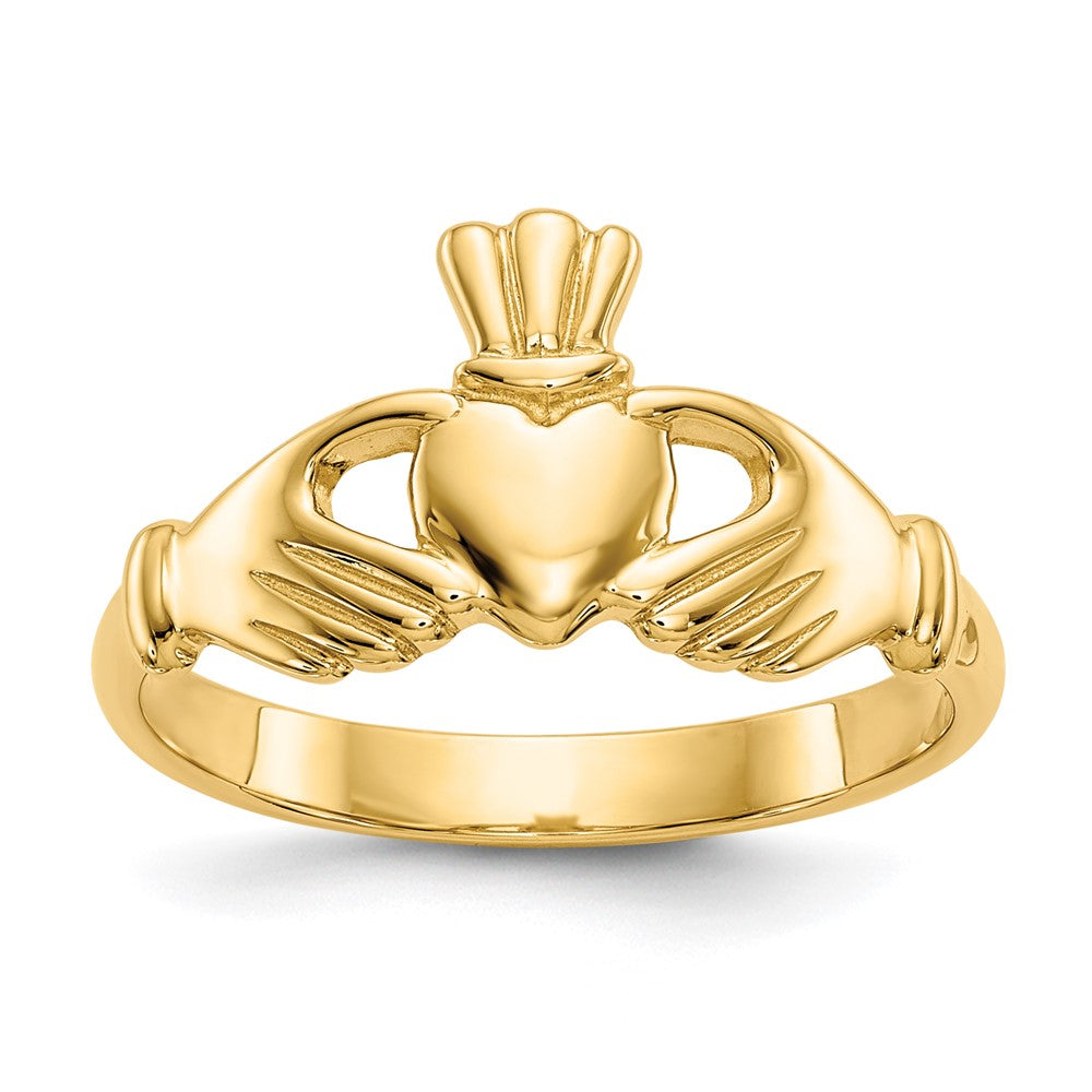 14K Gelbgold Poliert Claddagh-Ring
