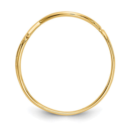 14K Gelbgold Poliert Ichthus Fisch Ring
