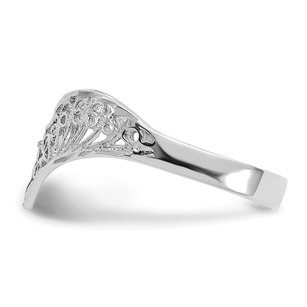 14K Weißgold Diamantiert Filigran Ring