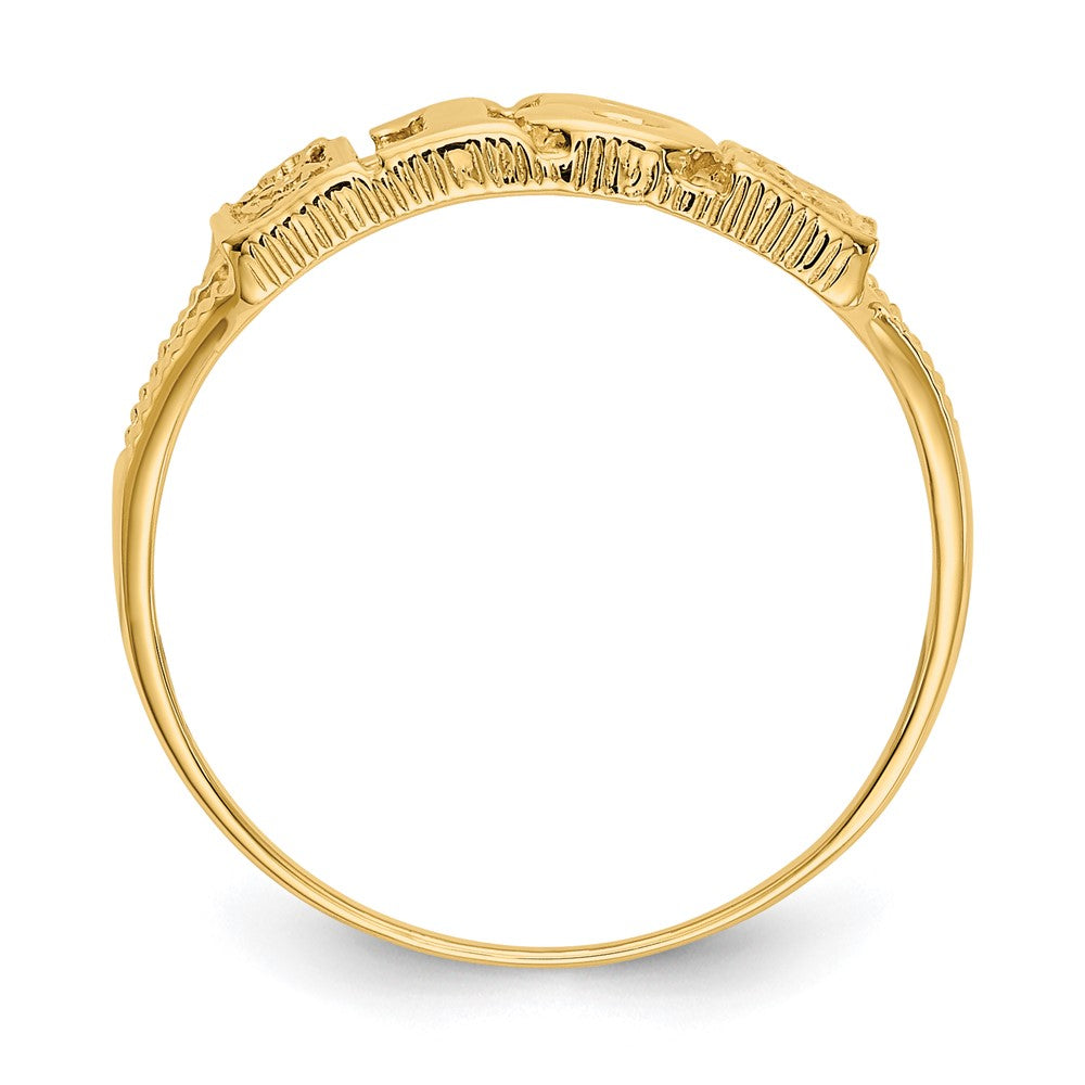 14K Gelbgold Ring, Größe 15