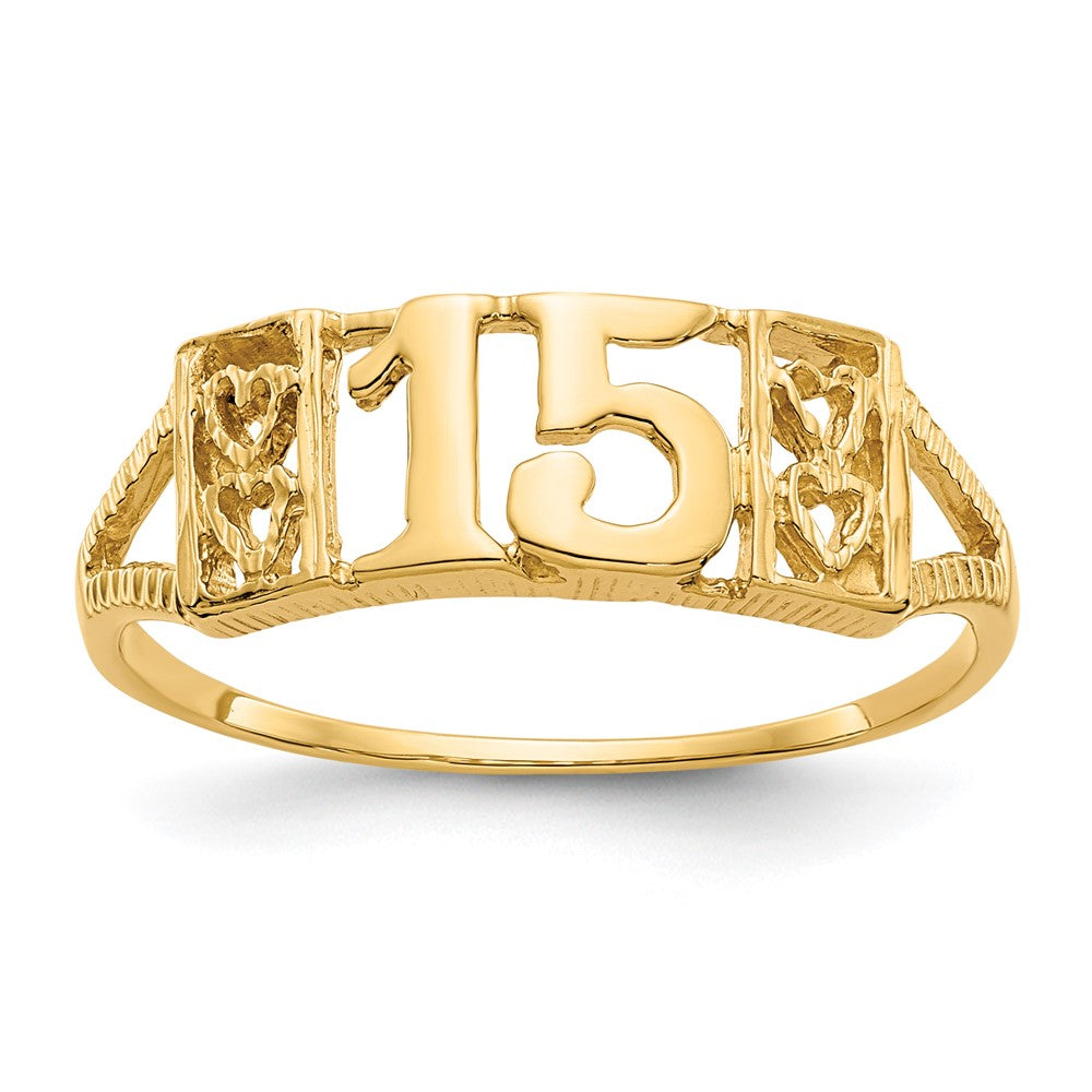 14K Gelbgold Ring, Größe 15