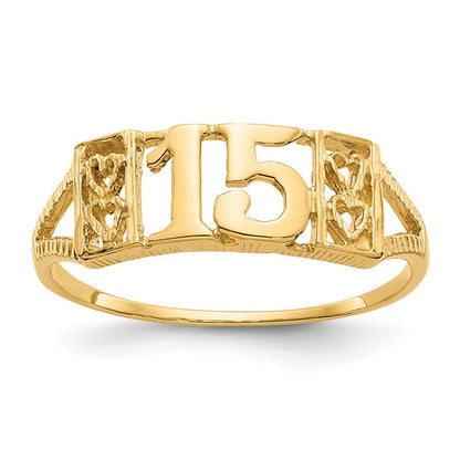 14K Gelbgold Ring, Größe 15