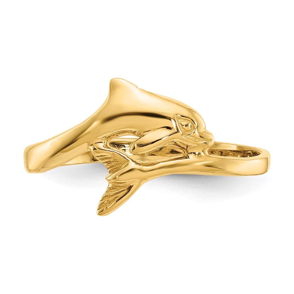 14K Gelbgold Delfin-Ring