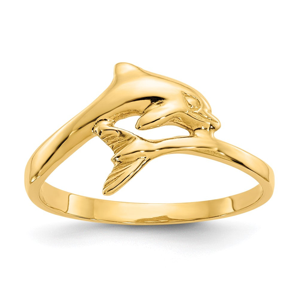 14K Gelbgold Delfin-Ring