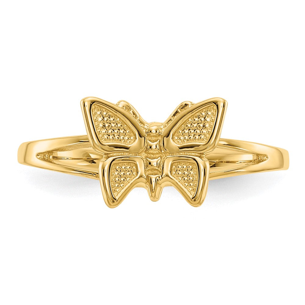 14K Gelbgold Kinder-Schmetterlingsring