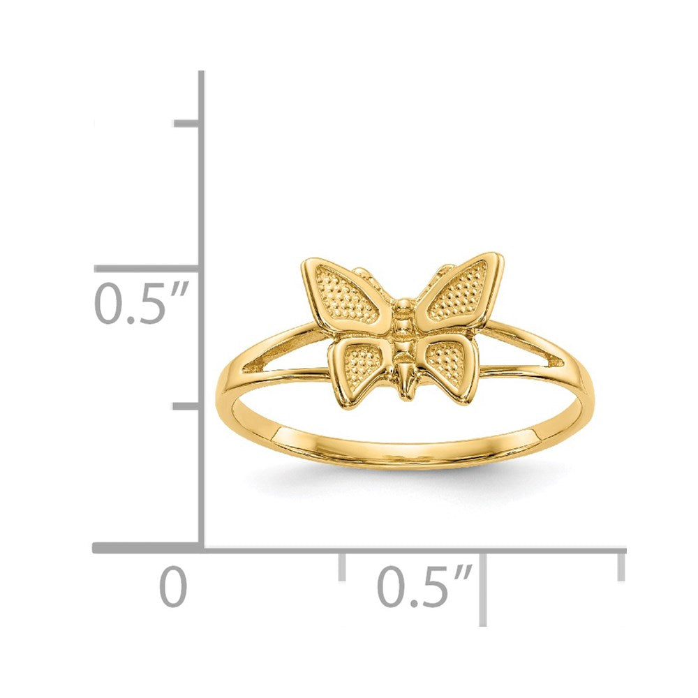14K Gelbgold Kinder-Schmetterlingsring