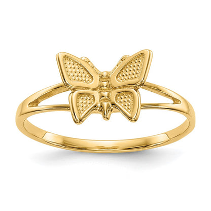 14K Gelbgold Kinder-Schmetterlingsring