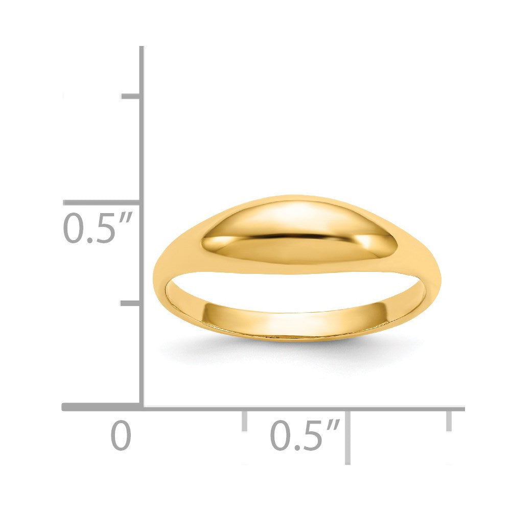 14K Gelbgold Kinder-Ring mit polierter Wölbung